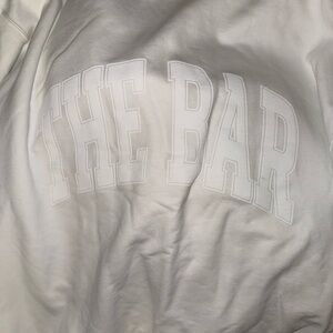The Bar White Varsity Sweatshirt XL